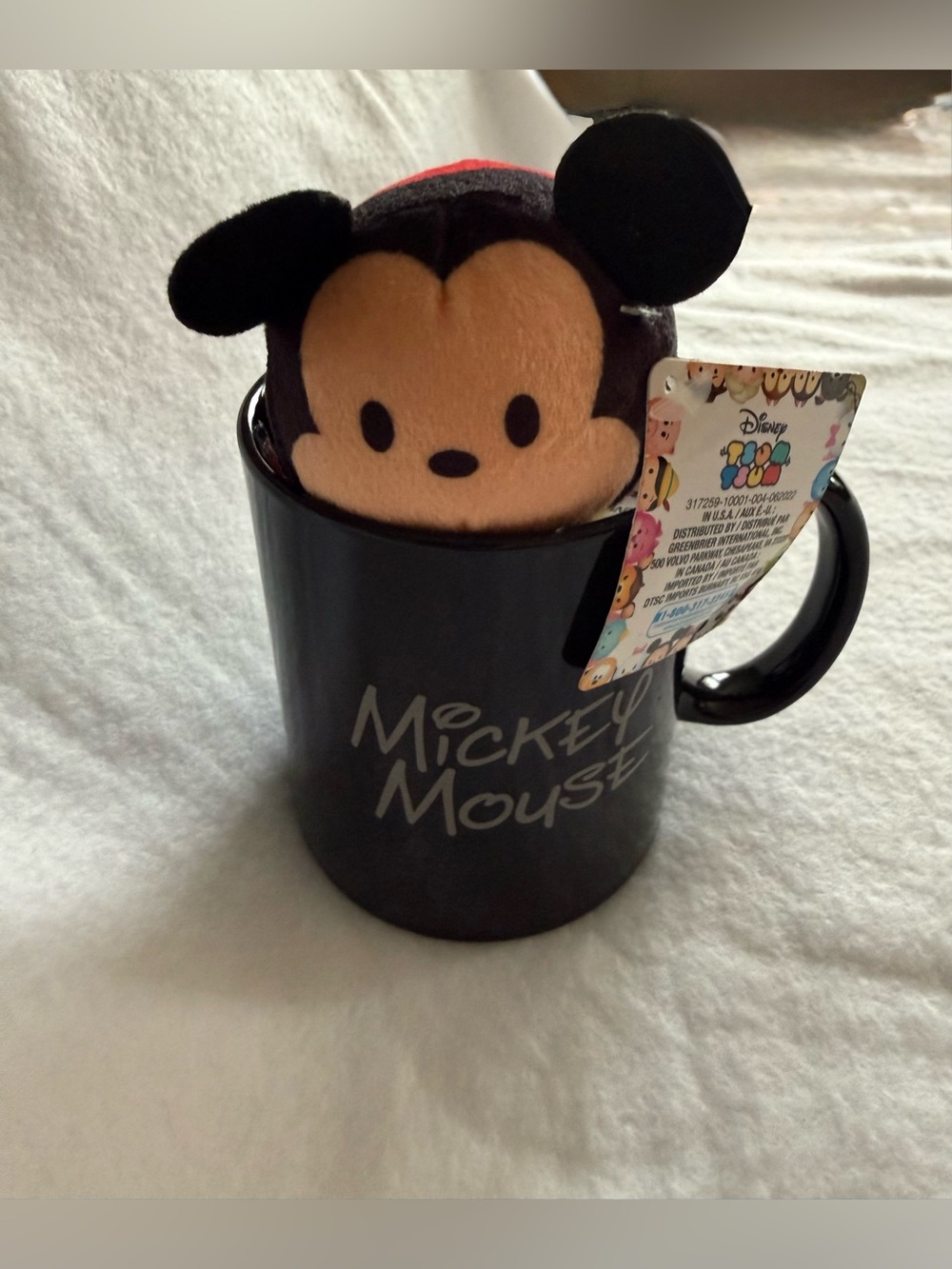 Disney Tsum Tsum Mickey Mouse Plush in Ceramic Mug Gift Set NWT